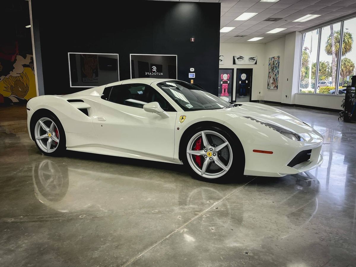 Ceramic window tint installed on Ferrari in South Florida