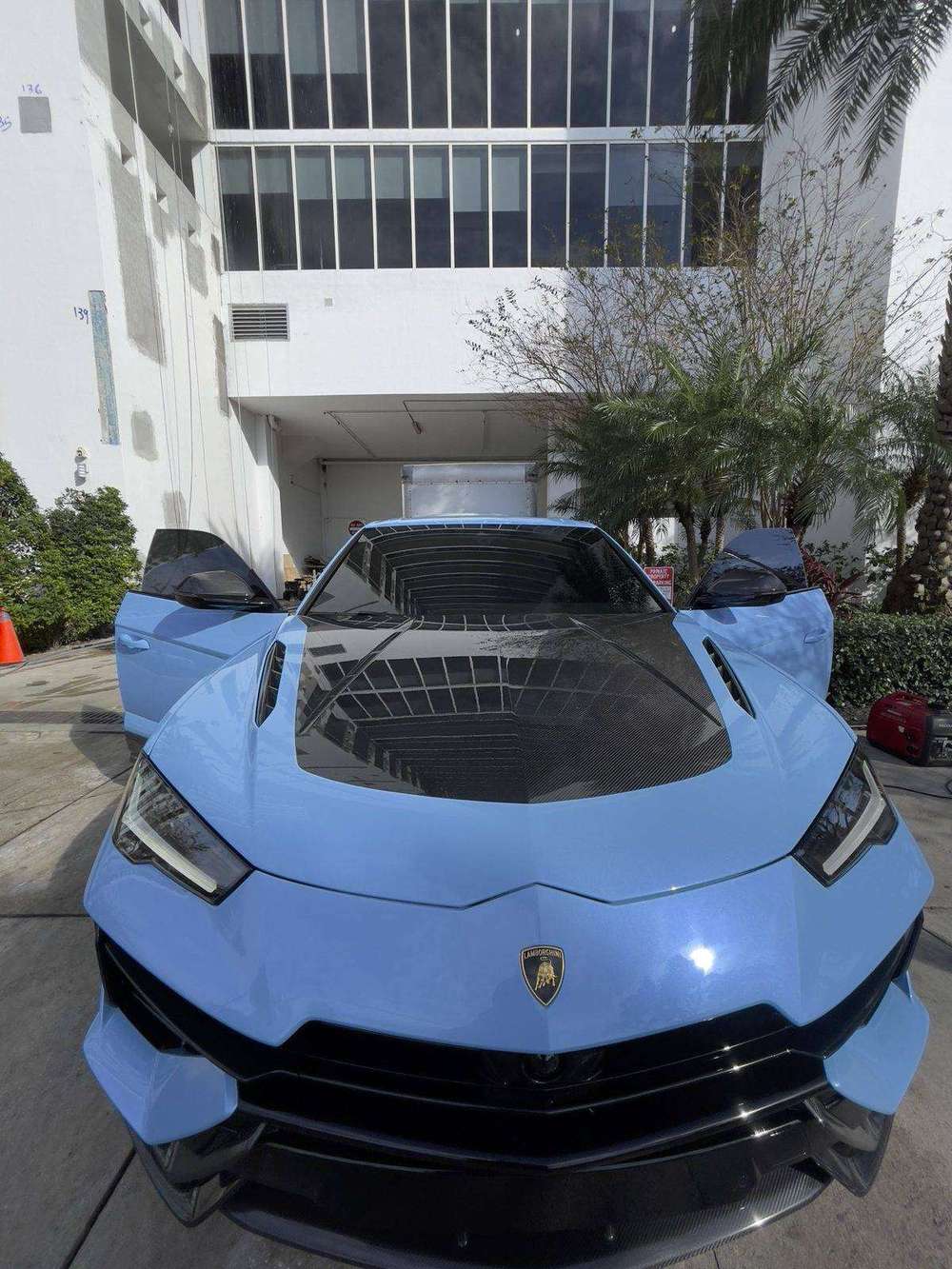 Mobile window tinting on Lamborghini South Florida