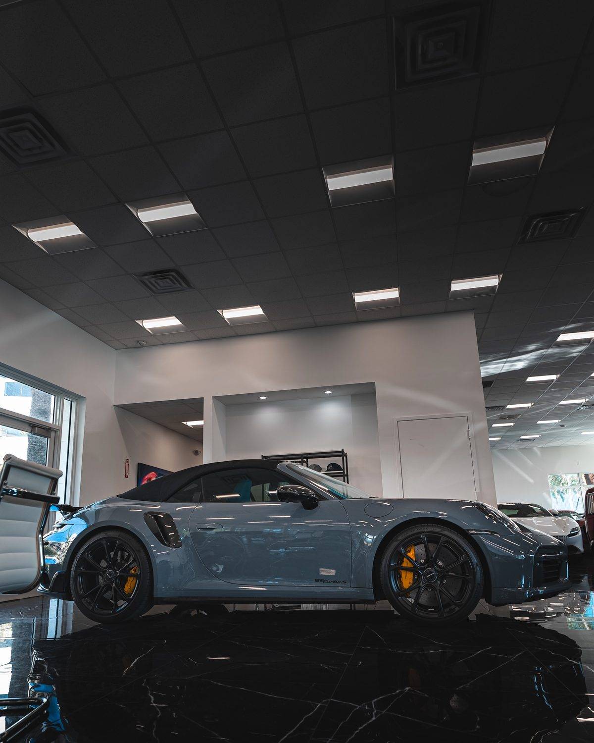 Porsche 911 Turbo S with premium ceramic window tint similar to Tesla ceramic installation in South Florida